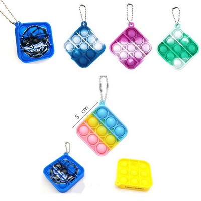 Square Bubble Sensory Fidget Toy Keychain