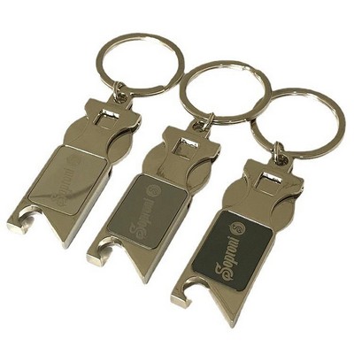 Coin Holder Bottle Opener Keychain