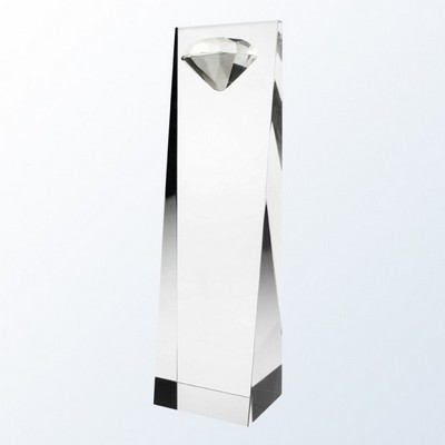 Diamond Tower Crystal Award, 8"H