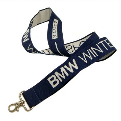 1/2 Woven Lanyard with Buckle Release and Retractable Reel