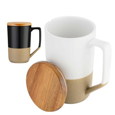 15 oz. Two-Tone tea and coffee ceramic mug