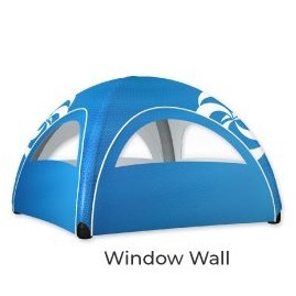 Inflatable tent 17 ft wall 1-sided printing with window