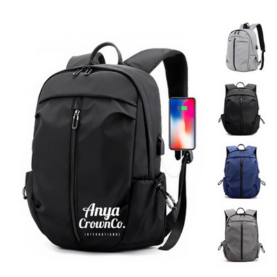 Fashion Backpack With Charge Port