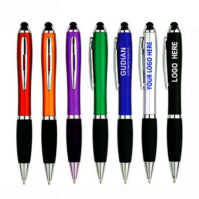 Twist Action Metallic Stylus Gripper Pen