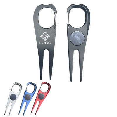 Aluminum Golf Divot Tool w/ Magnet and Lawn Repair