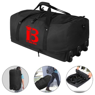 Durable Rolling Duffel Bag Backpack