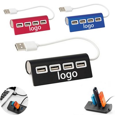 Promotional 4 Port Aluminum Wave USB Hubs