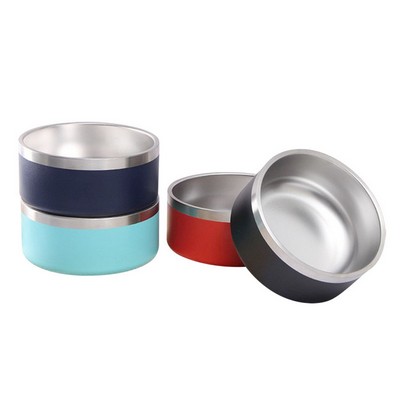 64 Oz. Double Wall Stainless Steel Pet Feeding Bowl