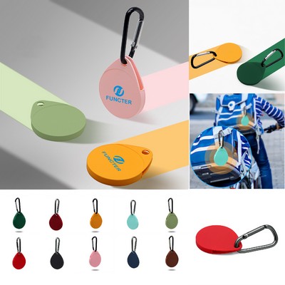 Silicone Key Tag Tracker Cover Key Ring Case Card Sleeve Anti-Lost Protector Holder Carabiner Clip