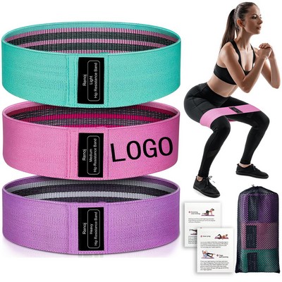 3 Piece Fitness Resistance Band Set with a Bag