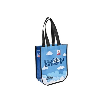 Sublimated Non-Woven Curve Bottom Tote- 2-Sided