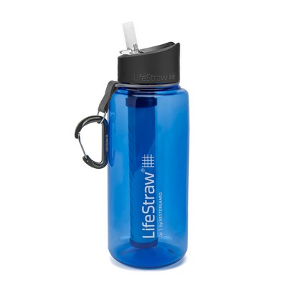 LifeStraw LifeStraw Go 1 Liter Filtered Tritan Renew Royal Blue Water Bottle