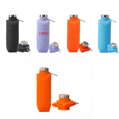 Silicone Collapsible Bottle With Stainless Twist Cap