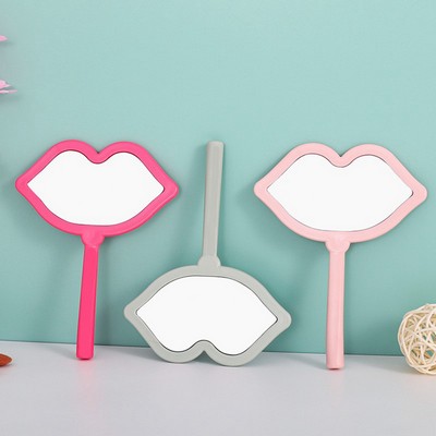 Lip-shape Handheld Mirror