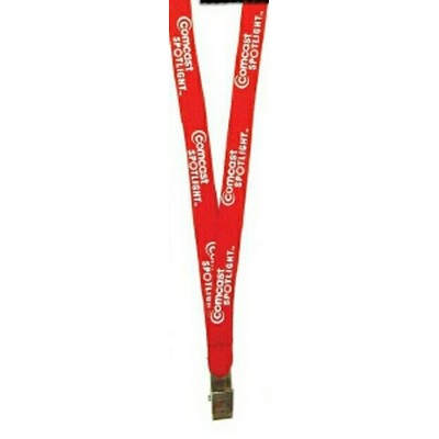 1/2" Wide Knitted Polyester Lanyard W/ 1 Color Imprint (12mm)