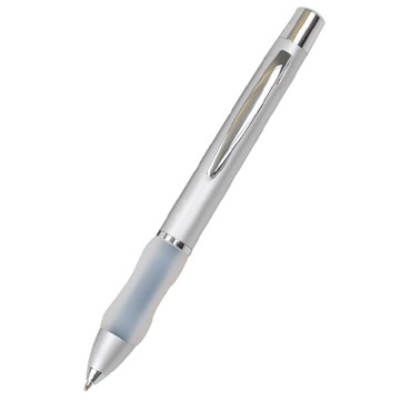 Satin Pearl Ballpoint Pen w/Rubber Grip