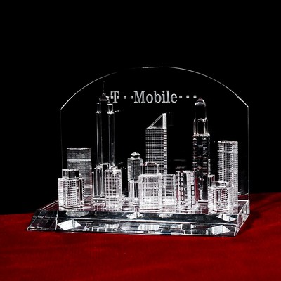 Crystal New York Cityscape Sculpture (5 1/4")