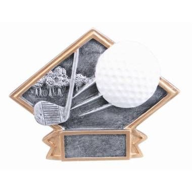 Large Diamond Plate Golf Award - 6"x8 1/2"