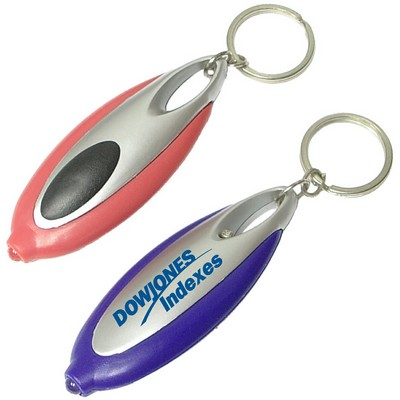 Jumbo Size Oval Flashlight with Key Ring (Large Quantities)