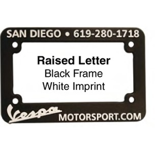 Motorcycle License Plate Frame (Silk Screen)