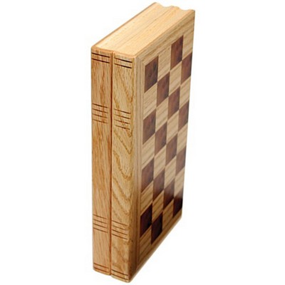 Bookstyle Wood Folding Chess Set - 11" Board