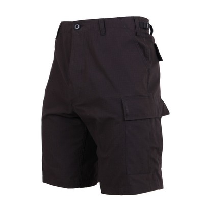 Black Rip-Stop Battle Dress Uniform Combat Shorts (S to XL)