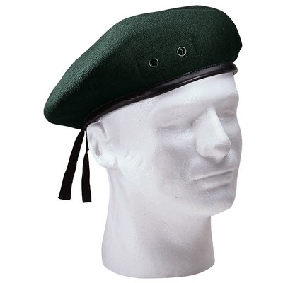 Green GI Style Beret Cap with Cotton Liner