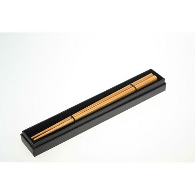 Bamboo Chopsticks in Black Cardboard Box