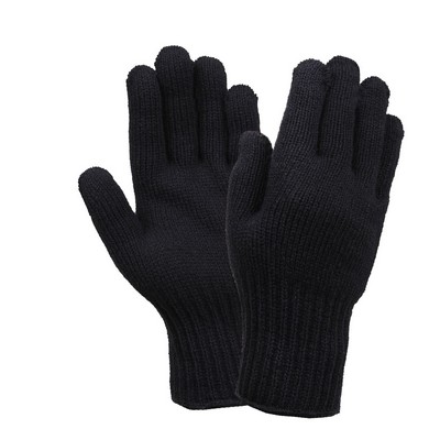 Black Wool Glove Liners