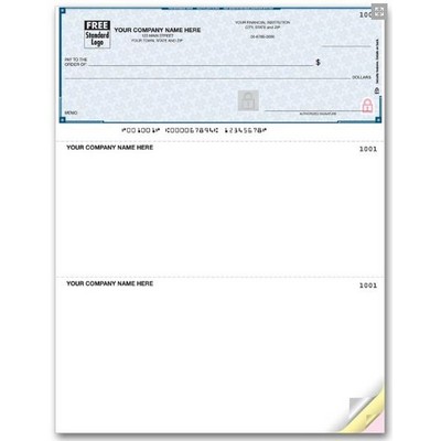 Lined High Security Multi-Purpose Laser Voucher Check (3 Part)