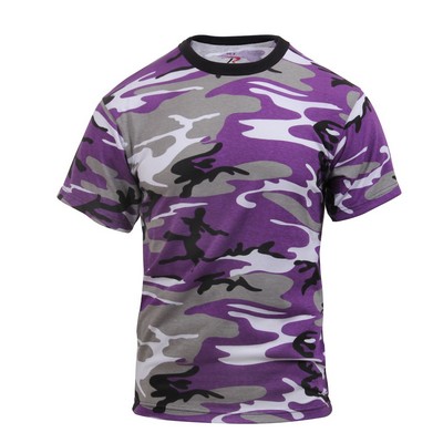 Ultra Violet Purple Camouflage Military T-Shirt (3XL)