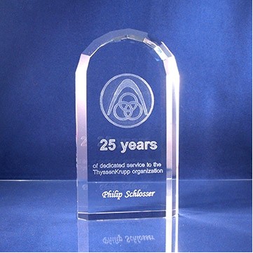 8" Optical Crystal Archway Award