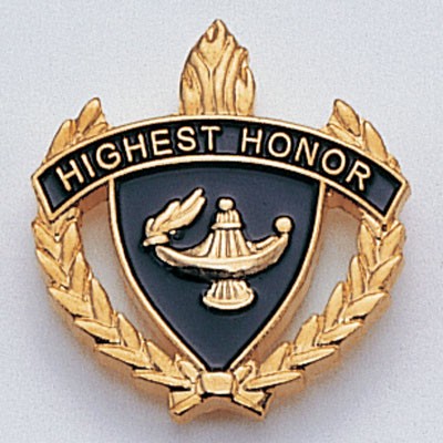 1" Highest Honor Academic Award Pin