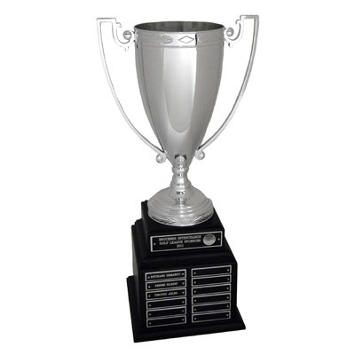 20½" Perpetual Trophy w/13" Silver Cup on Black Base