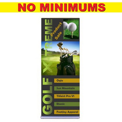 Superior Retractable Banner - 36" Silver Base. Full Color, No Minimum,