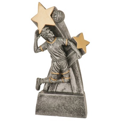 6" Male Volleyball Star Resin Figure Trophy