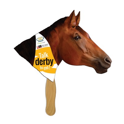 Horse Auction Hand Fan Full Color