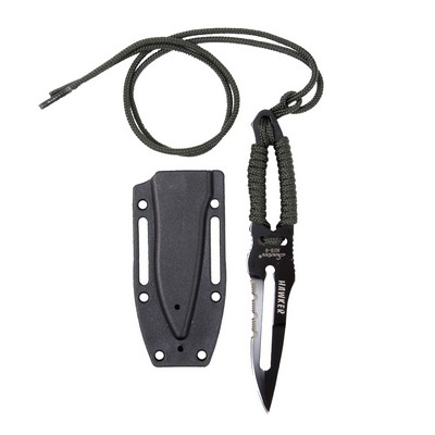 Olive Drab Paracord Knife w/Sheath