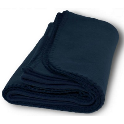 Fleece Blanket 50" X 60"- (Imprinted) - Navy