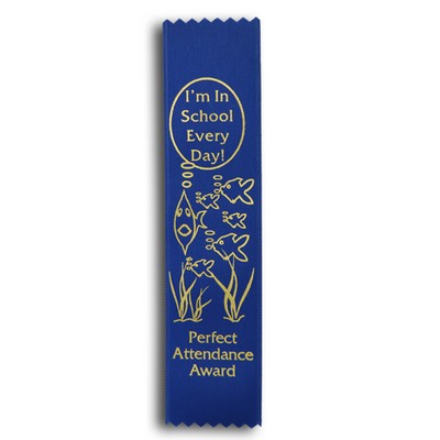 Stock Fun Ribbon - Perfect Attendance (Pinked)