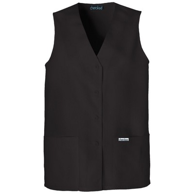 Cherokee Women's Button Down Scrub Vest