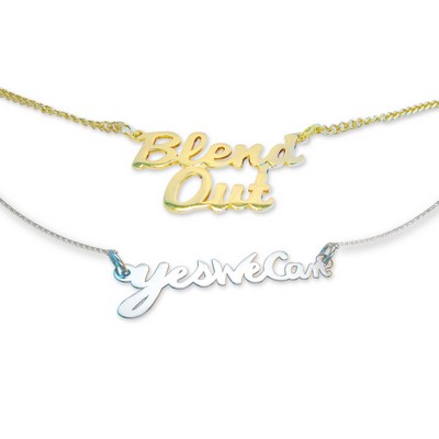 Slogan Charm Necklace