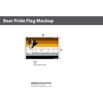 Bear Pride Deluxe Flag 4'X6'