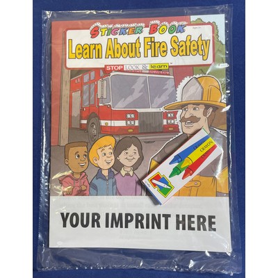 Learn About Fire Safety Sticker Book Fun Pack