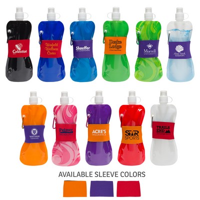 Comfort Grip Flex 16 oz Water Bottle with Neoprene Waist Sleeve