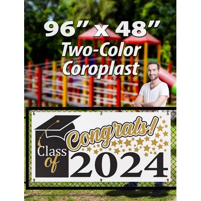 96"X 48" Corrugated Plastic Yard Signs, 2 COLOR/ 2 SIDED