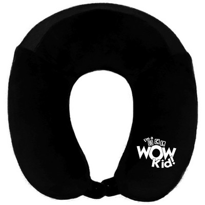 12" Black Memory Foam Neck Pillow