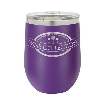 12 Oz. Purple Polar Camel Stemless Tumbler