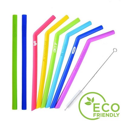 Silicone reusable Straw - Bent