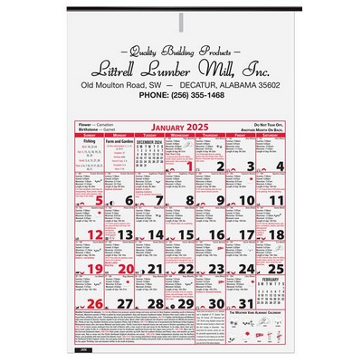 6 Sheet Almanac Calendar (11"x16¾")